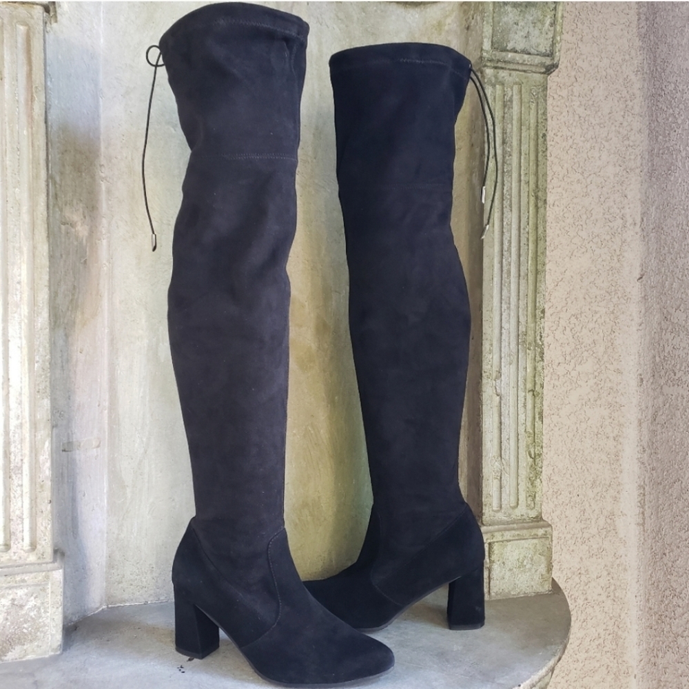 🌹♻️ BLONDO -OTK thigh high SUEDE Waterproof BOOTS